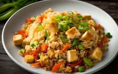 Riz sauté aux légumes et tofu